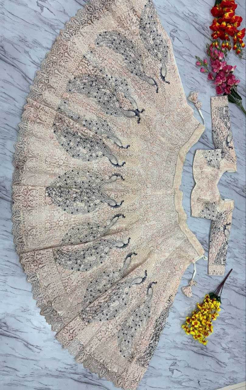 Butterfly Net Designer Wedding Lehenga - MYLUXURY LANE ENTERPRISE